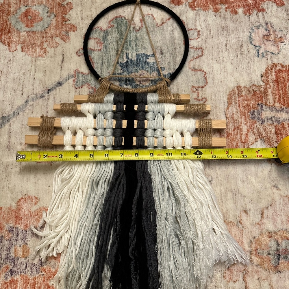 Boho Wall Hanging🖤🤍🩶 - Picture 3 of 6